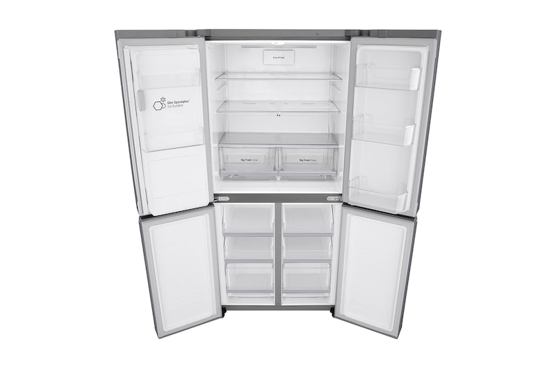 LG Frigorifero Multidoor Slim | Classe E, 506L | Wi-Fi, Dispenser con allaccio, Door & Linear Cooling, No frost | Inox, GML844PZKZ