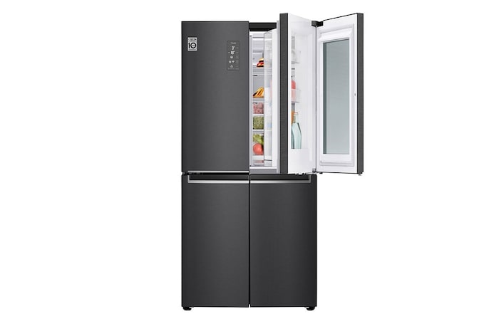 LG Frigorifero Multidoor Slim InstaView Door-in-Door | Classe E, 530L | Wi-Fi, Door & Linear Cooling, No frost | Nero, GMQ844MC5E