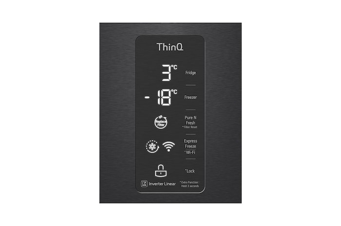 LG Frigorifero Multidoor Slim InstaView Door-in-Door | Classe E, 530L | Wi-Fi, Door & Linear Cooling, No frost | Nero, GMQ844MC5E