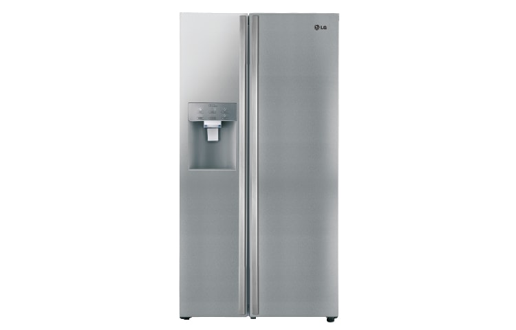 Vista frontale di Side-by-Side LG: Compressore Lineare Inverter garantito 10 anni GS9166AENV1
