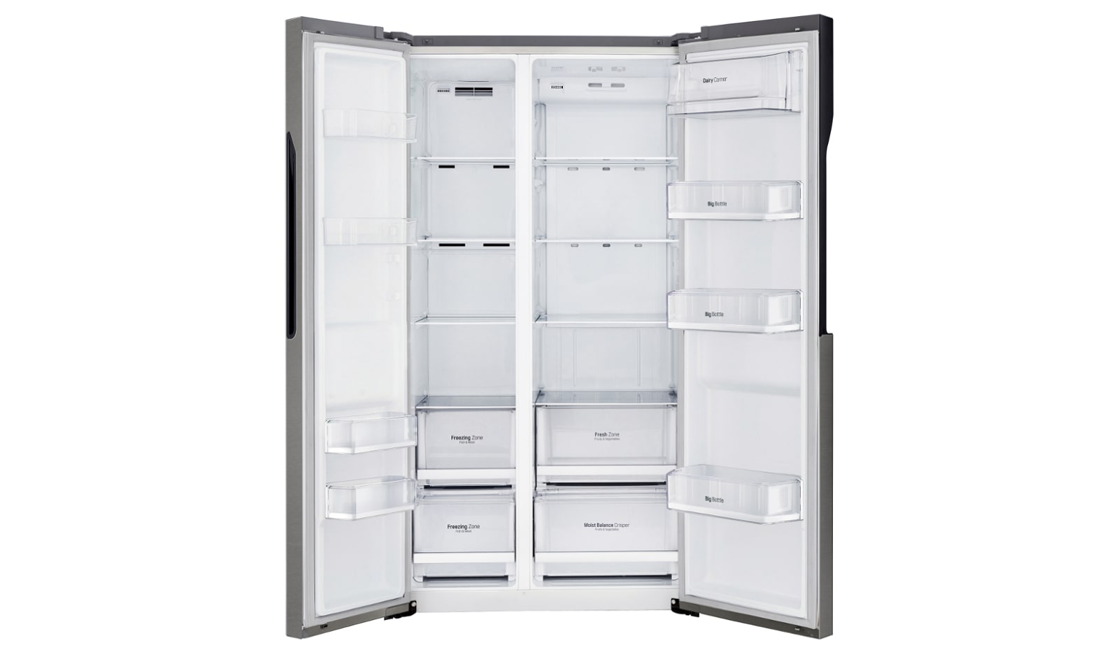 LG Frigorifero Side by Side, Total No Frost, Display esterno LED, GSB360BASZ