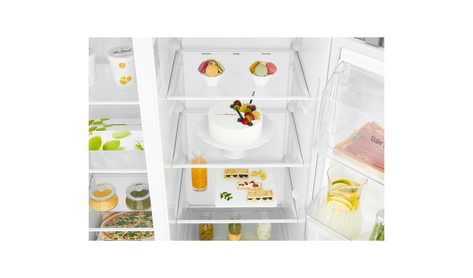 LG Frigorifero Side by Side, Total No Frost, Display esterno LED, GSB360BASZ