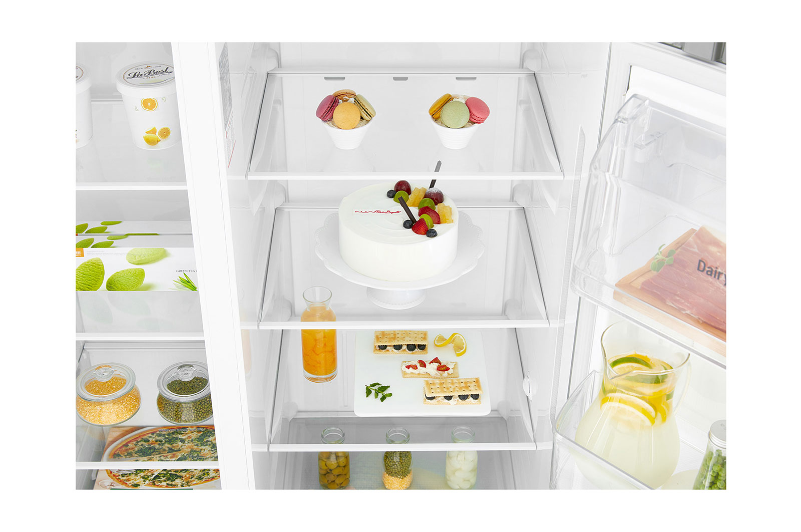 LG Frigorifero Side-By-Side Classe energetica F Display esterno LED, GSB470BASZ