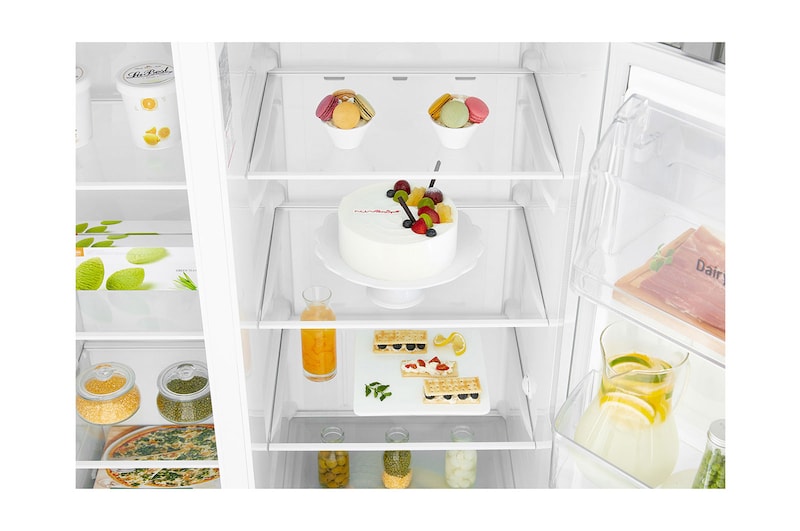 LG Frigorifero Side-By-Side Classe energetica F Display esterno LED, GSB470BASZ