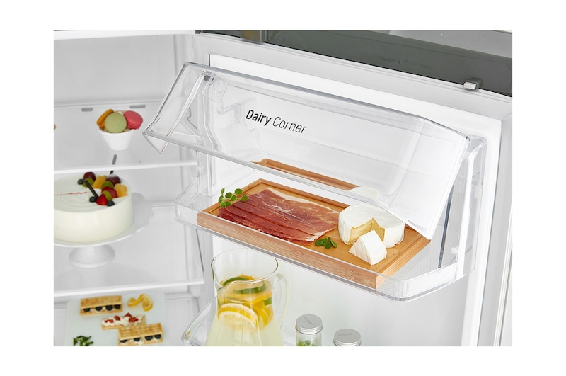 LG Frigorifero Side-By-Side Classe energetica F Display esterno LED, GSB470BASZ