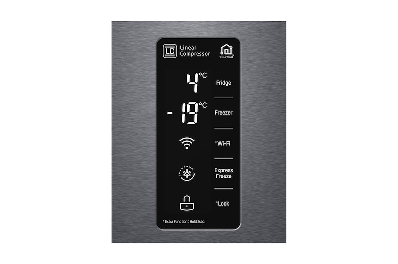 LG Frigorifero Side-By-Side Classe energetica F Display esterno LED, GSB470BASZ