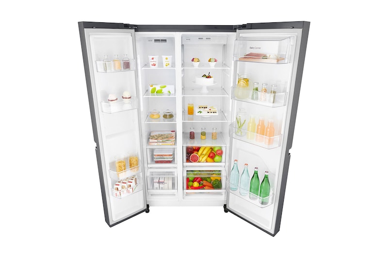 LG Frigorifero Side-By-Side Classe energetica F Display esterno LED, GSB470BASZ