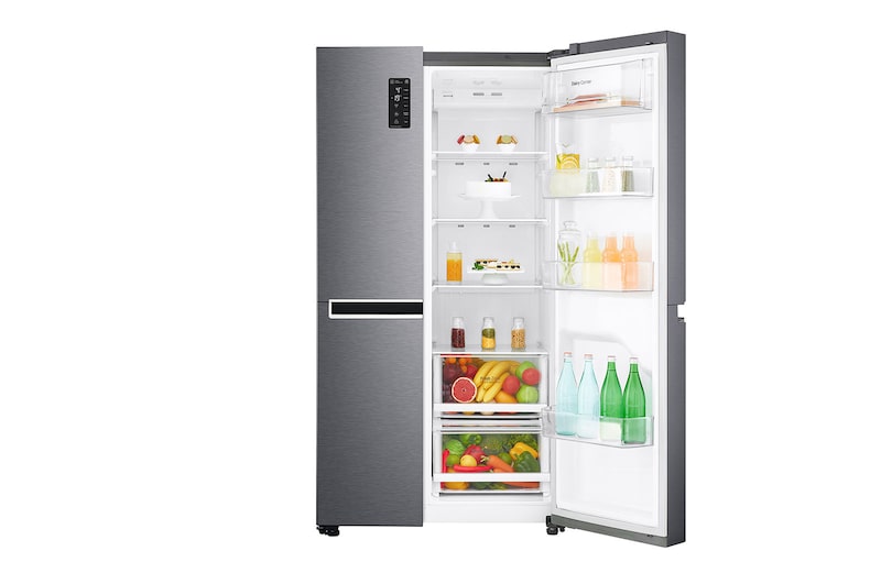 LG Frigorifero Side-By-Side Classe energetica F Display esterno LED, GSB470BASZ