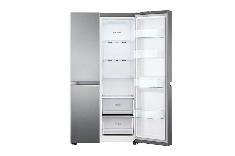 LG Frigorifero Side-by-Side | Classe F, 655L | Door & Linear Cooling, No frost, Compressore Smart Inverter | Grafite, GSBV70DSTM