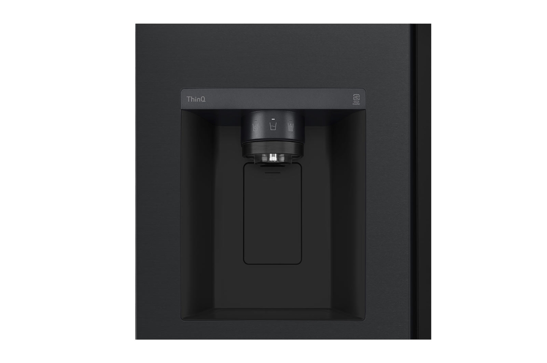 LG Frigorifero Side-by-Side InstaView | Classe E, 635L | Wi-Fi, Dispenser senza allaccio, Fresh Balancer, No frost | Nero opaco, GSGV81EPLL