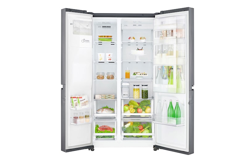 LG Frigorifero Side-By-Side Mega capacità Classe energetica F Door-in-Door™ No allaccio rete idrica, GSJ461DIDV