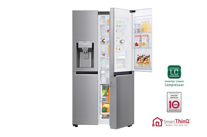 LG Frigorifero Smart Side-by-Side Classe energetica F Door-in-Door™, GSJ961PZVZ