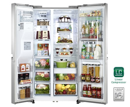 LG Frigorifero Side-By-Side Door in Door™ Total No Frost in  con Compressore Lineare Inverter garantito 10 anni., GSJ976NSBZ
