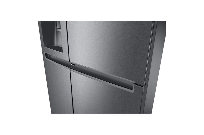 LG Frigorifero Side-by-Side Door-in-Door | Classe F, 634L | Dispenser senza allaccio, No frost, Compressore Lineare | Grigio, GSJV31DSXF