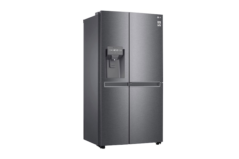 LG Frigorifero Side-by-Side Door-in-Door | Classe F, 634L | Dispenser senza allaccio, No frost, Compressore Lineare | Grigio, GSJV31DSXF