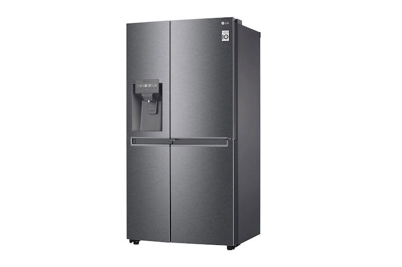 LG Frigorifero Side-by-Side Door-in-Door | Classe F, 634L | Dispenser senza allaccio, No frost, Compressore Lineare | Grigio, GSJV31DSXF