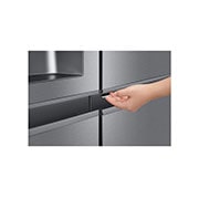 LG Frigorifero Side-by-Side Door-in-Door | Classe F, 634L | Dispenser senza allaccio, No frost, Compressore Lineare | Grigio, GSJV31DSXF