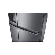 LG Frigorifero Side-by-Side Door-in-Door | Classe F, 634L | Dispenser senza allaccio, No frost, Compressore Lineare | Grigio, GSJV31DSXF