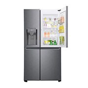 LG Frigorifero Side-by-Side Door-in-Door | Classe F, 634L | Dispenser senza allaccio, No frost, Compressore Lineare | Grigio, GSJV31DSXF