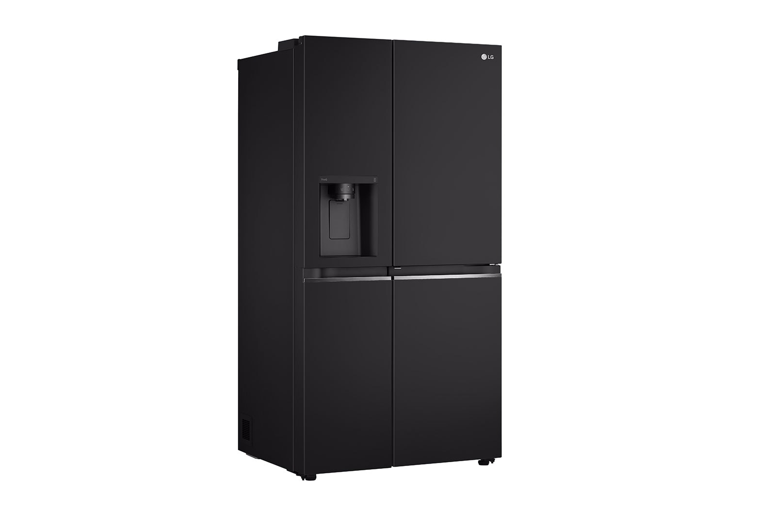 LG Frigorifero Side-by-Side Door-in-Door | Classe F, 635L | Wi-Fi, Dispenser con allaccio, Door&Linear Cooling, No frost | Nero, GSJV70WBTF