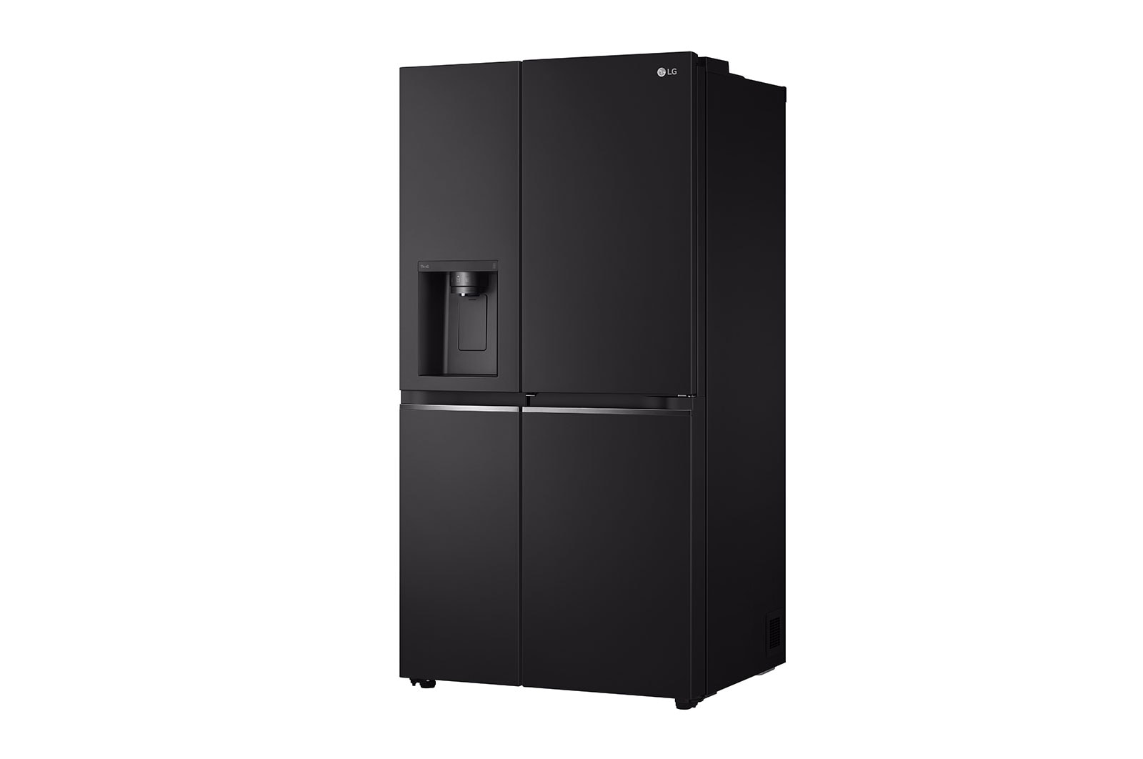 LG Frigorifero Side-by-Side Door-in-Door | Classe F, 635L | Wi-Fi, Dispenser con allaccio, Door&Linear Cooling, No frost | Nero, GSJV70WBTF