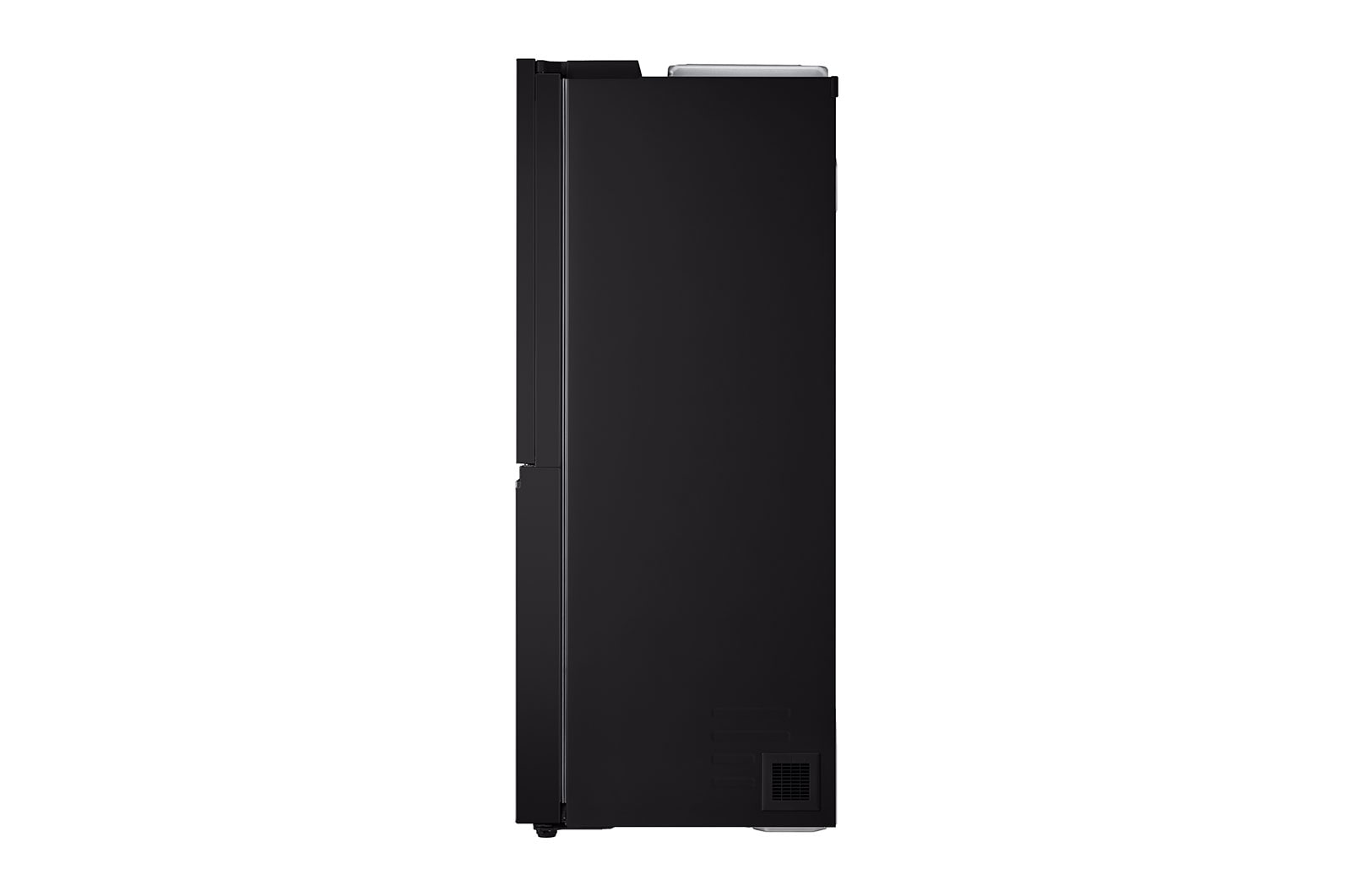LG Frigorifero Side-by-Side Door-in-Door | Classe F, 635L | Wi-Fi, Dispenser con allaccio, Door&Linear Cooling, No frost | Nero, GSJV70WBTF