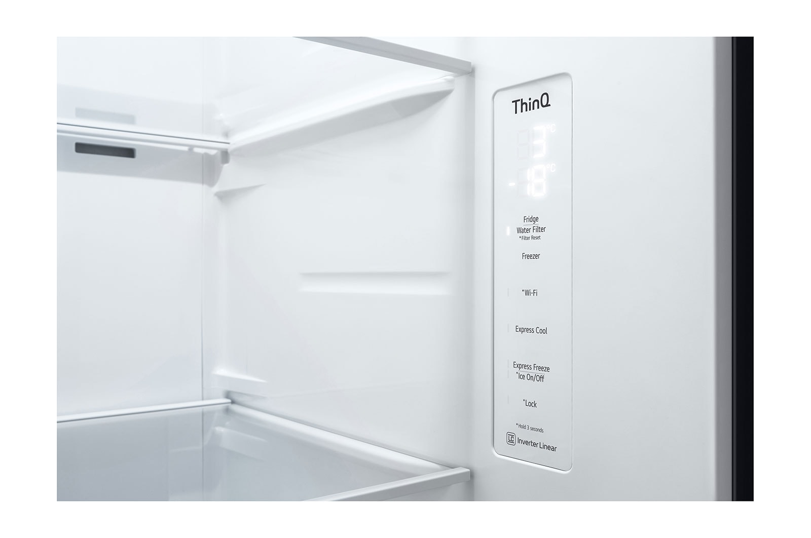 LG Frigorifero Side-by-Side Door-in-Door | Classe F, 635L | Wi-Fi, Dispenser con allaccio, Door&Linear Cooling, No frost | Nero, GSJV70WBTF