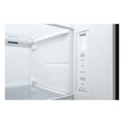 LG Frigorifero Side-by-Side Door-in-Door | Classe F, 635L | Wi-Fi, Dispenser con allaccio, Door&Linear Cooling, No frost | Nero, GSJV70WBTF