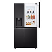 LG Frigorifero Side-by-Side Door-in-Door | Classe F, 635L | Wi-Fi, Dispenser con allaccio, Door&Linear Cooling, No frost | Nero, GSJV70WBTF