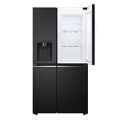 LG Frigorifero Side-by-Side Door-in-Door | Classe F, 635L | Wi-Fi, Dispenser con allaccio, Door&Linear Cooling, No frost | Nero, GSJV70WBTF