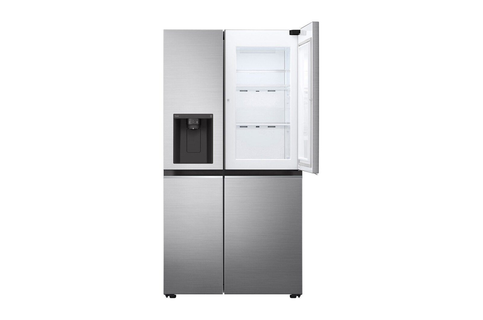 LG Frigorifero Side-by-Side Door-in-Door | Classe F, 635L | Wi-Fi, Dispenser senza allaccio, No frost | Inox, GSJV71PZTF
