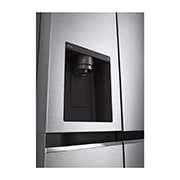LG Frigorifero Side-by-Side Door-in-Door | Classe F, 635L | Wi-Fi, Dispenser senza allaccio, No frost | Inox, GSJV71PZTF
