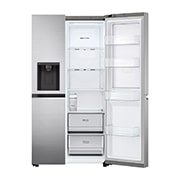 LG Frigorifero Side-by-Side Door-in-Door | Classe F, 635L | Wi-Fi, Dispenser senza allaccio, No frost | Inox, GSJV71PZTF