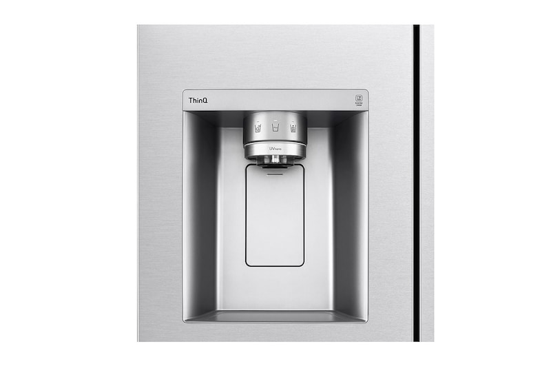 LG Frigorifero Side-by-Side Door-in-Door | Classe E, 635L | Wi-Fi, Dispenser con allaccio, UVnano, No frost | Noble Steel, GSJV90BSAE