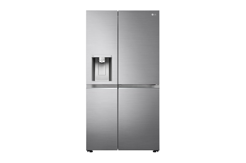 LG Frigorifero Side-by-Side Door-in-Door | Classe E, 635L | Wi-Fi, Dispenser senza allaccio, UVnano, No frost | Inox, GSJV91PZAE
