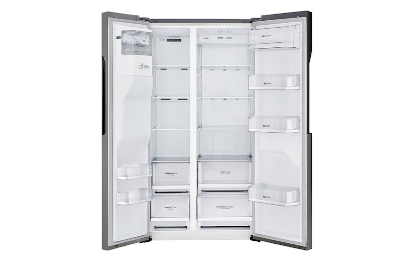 LG Frigorifero Side-By-Side Classe energetica F Allaccio rete idrica Display esterno LED, GSL360ICEZ