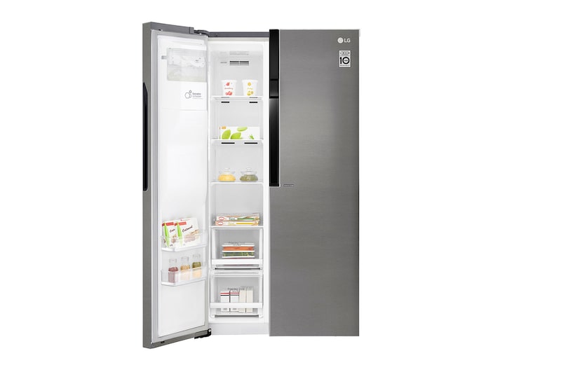 LG Frigorifero Side-By-Side Classe energetica F Allaccio rete idrica Display esterno LED, GSL360ICEZ