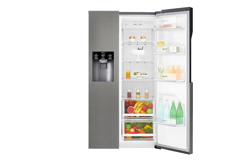 LG Frigorifero Side-By-Side Classe energetica F Allaccio rete idrica Display esterno LED, GSL360ICEZ