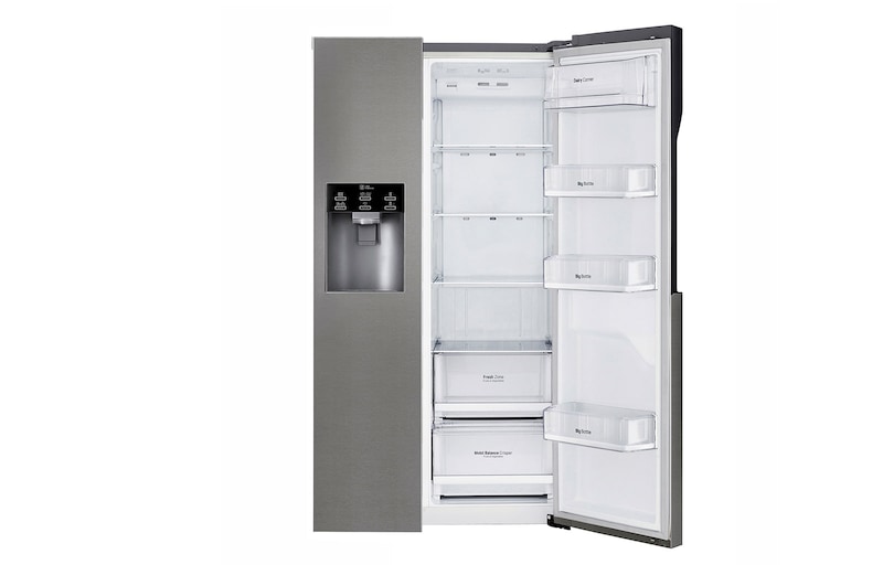 LG Frigorifero Side-By-Side Classe energetica F Allaccio rete idrica Display esterno LED, GSL360ICEZ