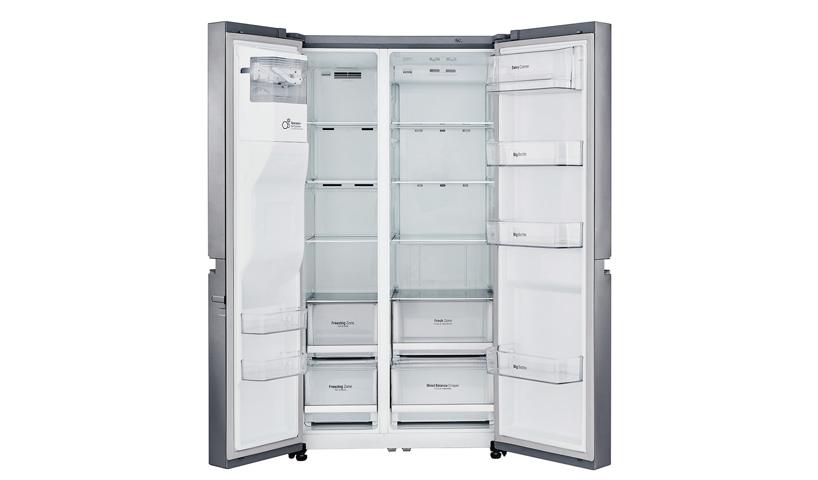 LG Frigorifero Side-By-Side Mega capacità Classe energetica F Allaccio rete idrica, GSL760PZXV