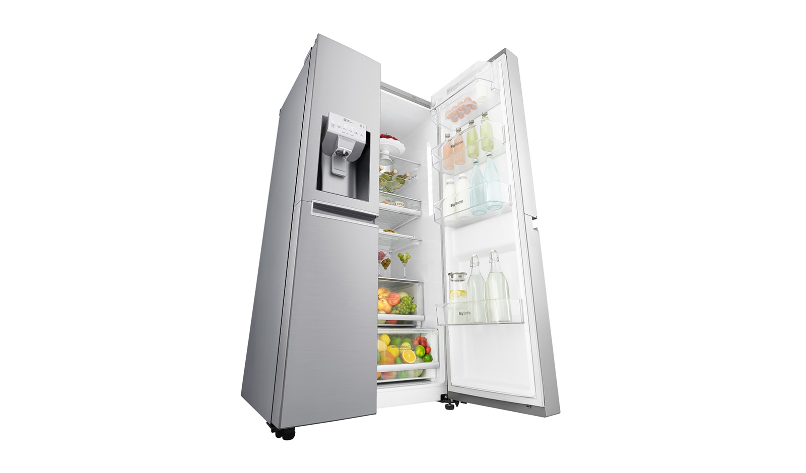 LG Frigorifero Side-By-Side Centum System™ Classe energetica A+++ -10% No allaccio rete idrica, GSL961NEAX