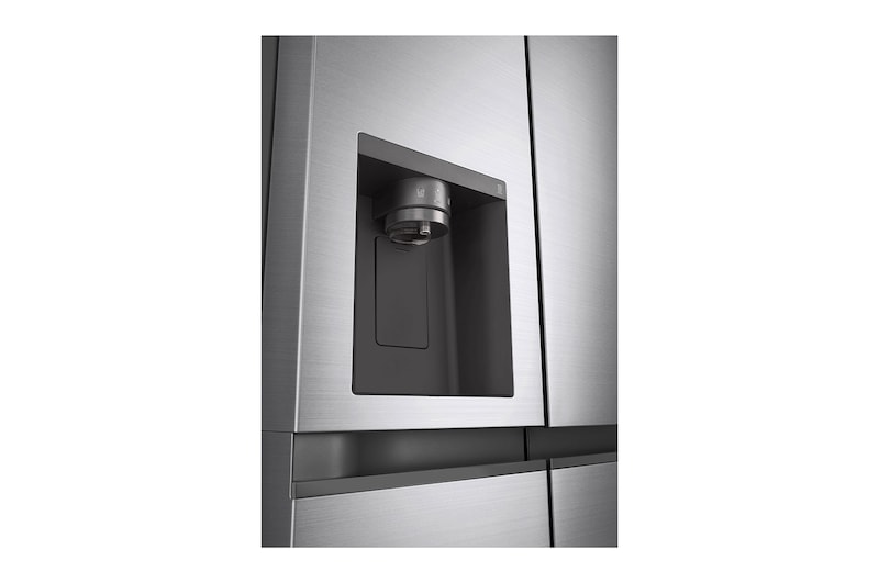 LG Frigorifero Side-by-Side | Classe F, 635L | No frost con Multi Air Flow, Dispenser senza allaccio | Inox, GSLV51PZXM