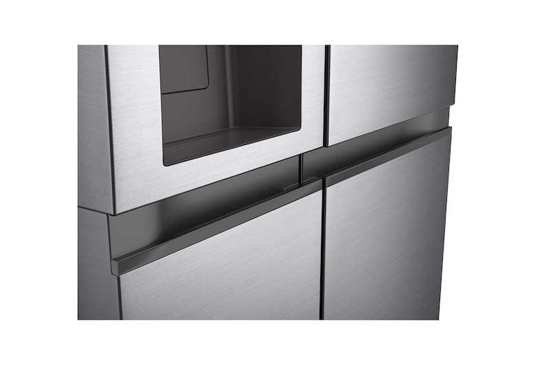 LG Frigorifero Side-by-Side | Classe F, 635L | No frost con Multi Air Flow, Dispenser senza allaccio | Inox, GSLV51PZXM