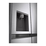 LG Frigorifero Side-by-Side | Classe F, 635L | No frost con Multi Air Flow, Dispenser senza allaccio | Inox, GSLV51PZXM