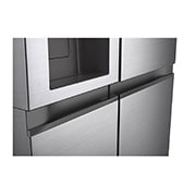 LG Frigorifero Side-by-Side | Classe F, 635L | No frost con Multi Air Flow, Dispenser senza allaccio | Inox, GSLV51PZXM