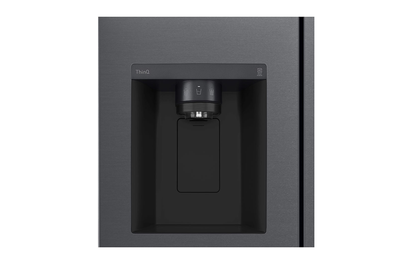 LG Frigorifero Side-by-Side | Classe F, 635L | Wi-Fi, Dispenser con allaccio, Door & Linear Cooling, No frost | Nero, GSLV70MCTM
