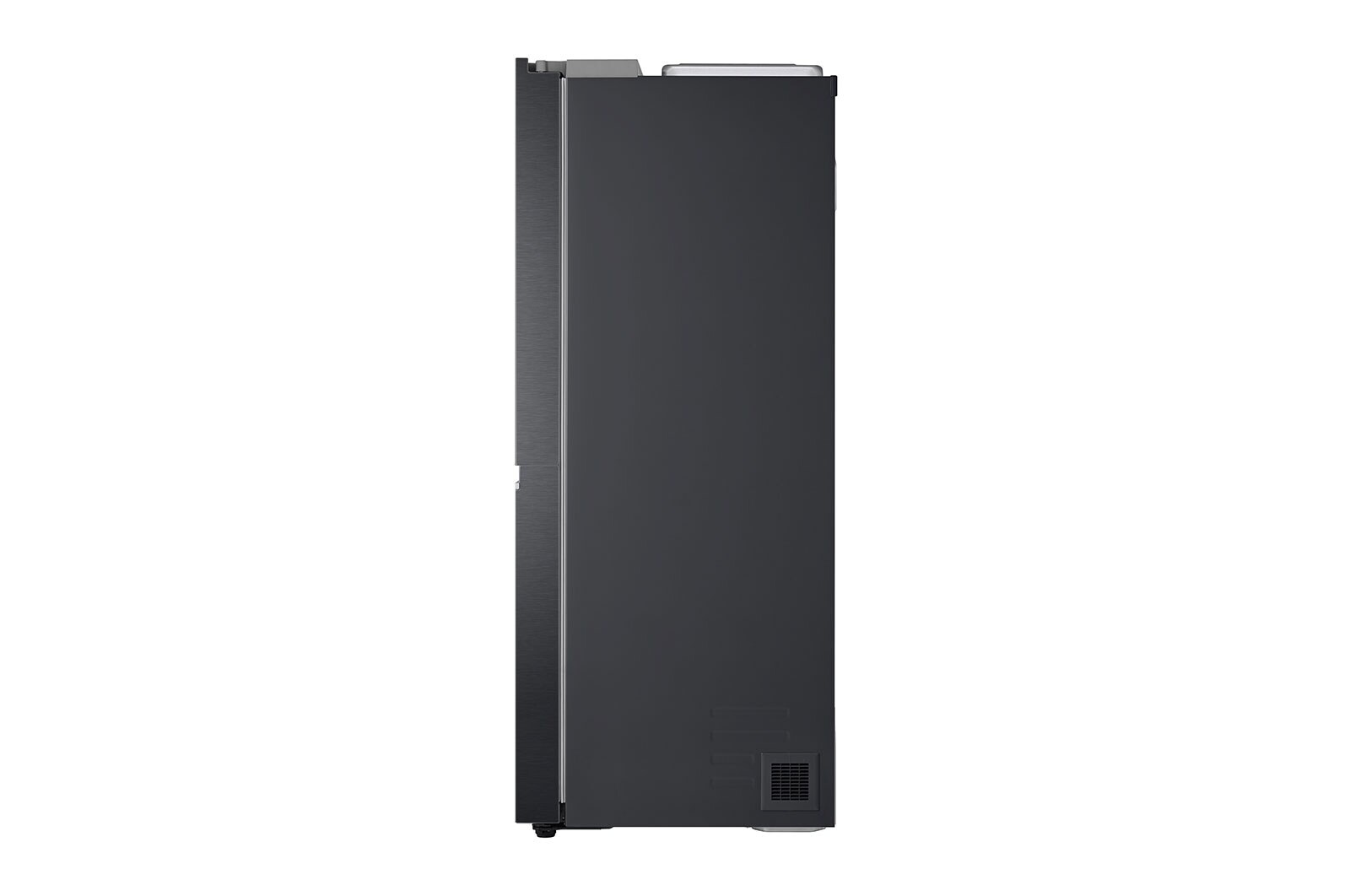 LG Frigorifero Side-by-Side | Classe F, 635L | Wi-Fi, Dispenser con allaccio, Door & Linear Cooling, No frost | Nero, GSLV70MCTM