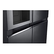 LG Frigorifero Side-by-Side | Classe F, 635L | Wi-Fi, Dispenser con allaccio, Door & Linear Cooling, No frost | Nero, GSLV70MCTM