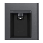 LG Frigorifero Side-by-Side | Classe F, 635L | Wi-Fi, Dispenser con allaccio, Door & Linear Cooling, No frost | Nero, GSLV70MCTM