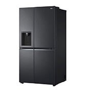 LG Frigorifero Side-by-Side | Classe F, 635L | Wi-Fi, Dispenser con allaccio, Door & Linear Cooling, No frost | Nero, GSLV70MCTM